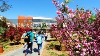 学校表彰大会学生代表发言稿