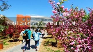 全国社会工作者职业资格证有什么用