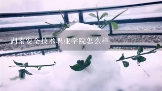 湖南安全技术职业学院怎么样