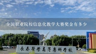 全国职业院校信息化教学大赛奖金有多少