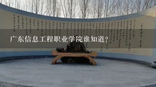 广东信息工程职业学院谁知道？