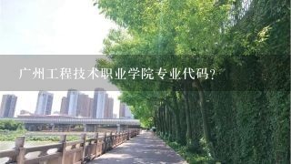 广州工程技术职业学院专业代码？