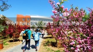 中小学教师违反职业道德行为的处理办法