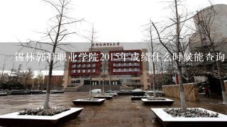 锡林郭勒职业学院2015年成绩什么时候能查询