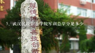 武汉民政职业学院军训总学分是多少