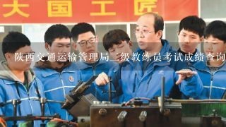 陕西交通运输管理局二级教练员考试成绩查询