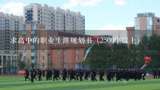 求高中的职业生涯规划书（2500字以上）