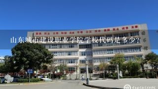 山东城市建设职业学院学校代码是多少?