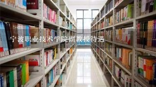 宁波职业技术学院副教授待遇