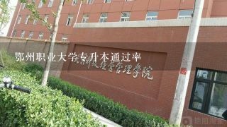 鄂州职业大学专升本通过率