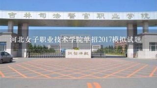 河北女子职业技术学院单招2017模拟试题