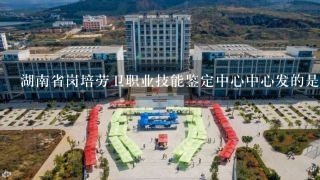 湖南省岗培劳卫职业技能鉴定中心中心发的是人社证书吗？