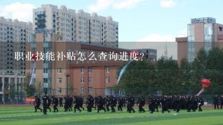 职业技能补贴怎么查询进度？