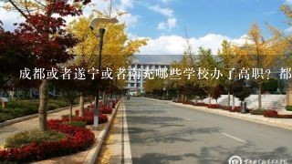 成都或者遂宁或者南充哪些学校办了高职？都有些什么