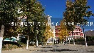 一级注册建筑师考试合格了，注册时要求提供《一级注