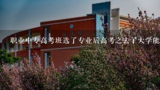 职业中专高考班选了专业后高考之去了大学能否改专业。