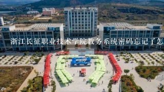 浙江长征职业技术学院教务系统密码忘记了怎么办