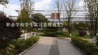 职业学校学生实习管理规定?