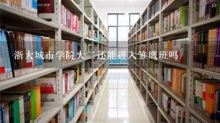 浙大城市学院大二还能进入雏鹰班吗