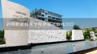 泸州职业技术学院单招录取线2022