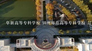 阜新高等专科学校 锦州师范高等专科学校 辽阳职业技术学校哪个比较好 十万火急啊 下午就要去交了= =