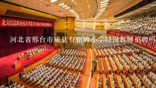 河北省邢台市威县有招聘小学特岗教师招聘吗