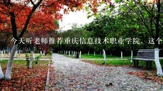 今天听老师推荐重庆信息技术职业学院，这个学校怎么样？