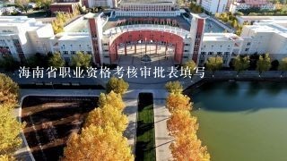 海南省职业资格考核审批表填写