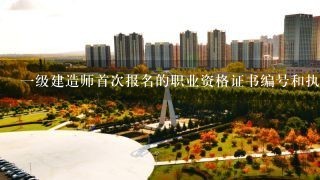 一级建造师首次报名的职业资格证书编号和执业证书管理号是指什么?