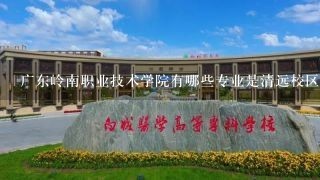 广东岭南职业技术学院有哪些专业是清远校区的？