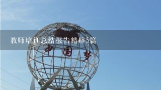 教师培训总结报告精辟5篇