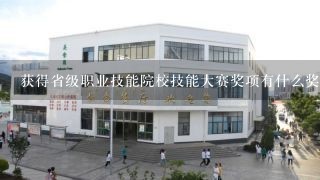 获得省级职业技能院校技能大赛奖项有什么奖励？