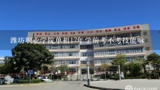 潍坊职业学院单招17年学前考不考技能嘛