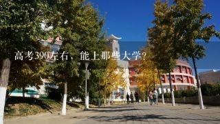 高考390左右，能上那些大学？