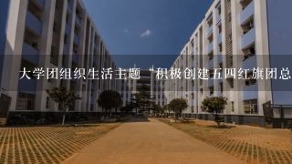 大学团组织生活主题“积极创建54红旗团总支，争当优秀共青团员”怎样开展