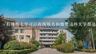 有哪些大学可以在线报名和缴费这些大学都是由政府批准办学的吗