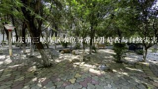 重庆市三峡库区水位异常上升是否与自然灾害有关系
