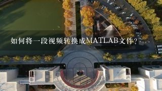 如何将一段视频转换成MATLAB文件